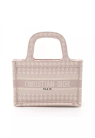Christian Dior Pre-Loved Christian Dior BOOK TOTE book tote mini Handbag canvas Dusty pink off white