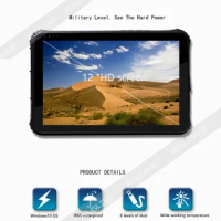 RAM 4GB ROM 128GB 12 inch RJ45 Rs232 Rs485 Prot Windows 10 Pro Rugged Industrial Tablets Computer with Docking Station