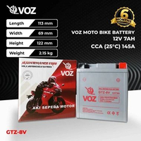 Voz Aki Motor GTZ 8V 12V 7Ah - Baterai Aki Motor