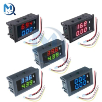 Mini Digital Voltmeter Ammeter DC 100V 10A Panel Amp Volt Voltage Current Meter Tester Detector 0.56" Dual LED Display Ammeter