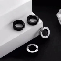 Anting Jepit Tanpa Tindik Polos Cowok Kpop Korea Laki-laki Perempuan Anti Karat Fashion Terbaru Keki