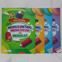 Buku Aktivitas Anak TK/PAUD - Menggunting, Mencocok, & Merekat Edisi Tematik ukuran Besar (27 × 20.5