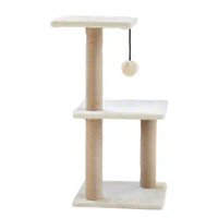 Cat Tree For Indoor Cats Cat Tree Tower Scratch Toy With Interactive Dangling Ball 27.5inch Kittens Pet Activity Tree Cat Tower