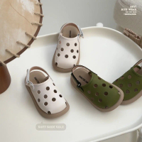 Terompah Kanak-kanak, HK [1512], Sandal Kulit Berongga, untuk Lelaki dan Perempuan, Selipar, Bayi, K