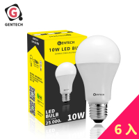 GENTECH 10W LED晶靚燈泡 6入組(保固2年 CNS認證)