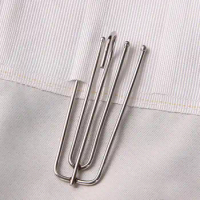 10Pcs Four Fork Metal Anti-rust Curtain Tape Hook Curtain Cloth Ring Clamp Top Rod Stainless Steel Curtain Accessories