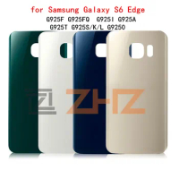 for Samsung Galaxy S6 edge G925 Battery Back Cover Glass Rear Back Battery Door Housing Cover Replacement Repair Spare Parts