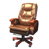 Hot-selling Luxury Leather Executive Chair With Pulley For Boss Office Chair
