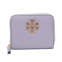 【TORY BURCH】雙T-LOGO素面拉鍊短夾