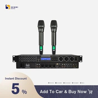 DSP Audio processor Karaoke Digital Effect Audio Processor With 2 Dynamic Microphone For Home/Stage