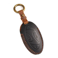 Car Key Case for Hyundai Grandeur GN7 2023 Kona Ev 2023 Leather Car Smart Romote Key Fob Cover Accessories Protection