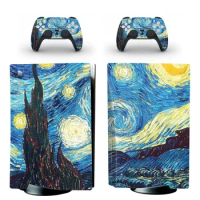 Painting Art PS5 Standard Disc Edition Skin Sticker Decal Cover for PlayStation 5 Console &amp; Controllers PS5 Skin Sticker Vinyl