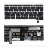 Siakoocty New Laptop Keyboard for Thinkpad 13 Lenovo S2 T460S T470S Silver Frame