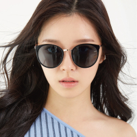 CARIN 貓眼大框韓系 偏光太陽眼鏡 NewJeans代言/黑-玫瑰金#RONAD N C1