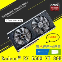 GPU Sapphire RX 5500 XT Nitro 5500XT Nitro+ 8GB Video Cards AMD Radeon RX 5500 8GB GDDR6 Graphics Card Desktop PC Computer Game