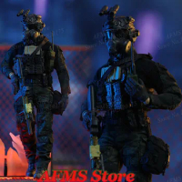 HASUKI SA01 1/12 Scale Collectibles Black OPS Night Action Team Full Set 6Inch Men Soldier Action Figure Body Models Toys