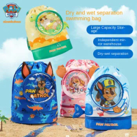 Paw Patrol Backpack Anime Cartoon Schoolbag Chase Skye Rubble Paw Patrol Drawstring Backpack Swimming Patrolbag Boy Girl Gift
