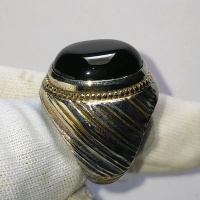 natural batu black onix hitam pekat