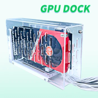 Laptop eGPU CASE External Graphics Card Holder Base+Acrylic Frame Video Card Dock GPU Bracket Oculink PCIE External Display Kit