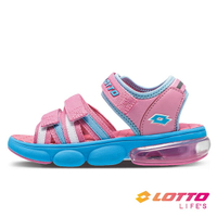 LOTTO樂得-義大利第一品牌 童款織帶氣墊涼鞋 [LT1AKS3203] 粉【巷子屋】
