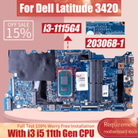 For Dell Latitude 3420 Notebook Mainboard 203068-1 0MC6DP CN-0FND8G 0FND8G FND8G 0KMD3M I3-1115G4 I5-1135G7 Laptop Motherboard