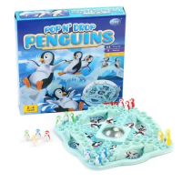 Multiplayer Penguin Flying Chess Party Board Games Family Friends Competition Interactive Umping Chess Dice Table Games Toys
