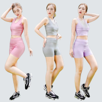 setelan baju olahraga wanita setelan senam bra sport celana hotpan dry fit legging pendek