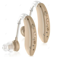 2024 Best Rechargeable Digital BTE Hearing Aid Adjustable Tone Sound Amplifier Portable Deaf Elderly Hearing Aids