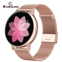 2020 Smart Watch Women Round Full Touch Smartwatch ECG Heart Rate Blood Pressure Measurement sport watch Men Connect IOS Android