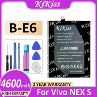 KiKiss Battery B-E6 BE6 4600mAh For Vivo NEX S NEXS Mobile Phone Bateria