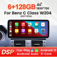 New Android 13 Wireless Auto Wireless Carplay Stereo Car Radio Multimedia GPS Player For Mercedes Benz C-Class W204 S204 W205