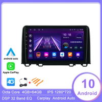 10'' Android 10 Car Multimedia Player Stereo Radio for 2017-2020 Honda CRV Navigation DSP IPS Bluetooth MP3 USB 4G