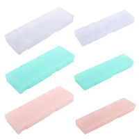 1 pcs Non-toxic for Students Frosted PP Material Translucent Stationery Case Pencil Cases Storage Box School Office Supplies