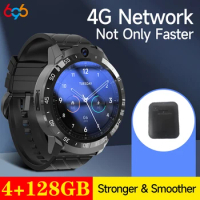 4GB 128GB Smart Watch Men 1.6 inch Screen SIM WIFI 4G Network 1000mAh Battery Message Reminder GPS Waterproof APP Installation