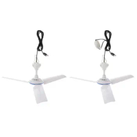 USB MINI Ceiling Fan DC5V Small Fans Indoor Outdoor Portable for Tent Bed Hanger Dropship