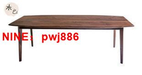 台灣公司貨 可開發票 實木家具原木黑胡桃橡木餐桌日式簡約餐桌尺寸定制