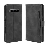 For LG V60 ThinQ Multi-card slot Leather Book Flip Design Wallet Case Soft Cover For LG V60 ThinQ 5G