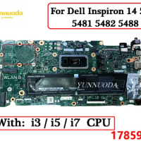 17859-1 For Dell Inspiron 14 5480 5481 5482 5488 Laptop Motherboard With I3 I5 I7 CPU DDR4 100% Tested