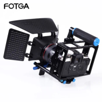 Matte box Video Camera Cage Rig with Handle Grip+Matte Box for DSLR Camcorder 5D Mark II Plastic matte box photography cameras