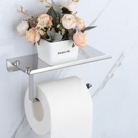 ESH06 紙巾架附手機架 (亮面) 廚房廁所捲筒紙巾架 201不銹鋼