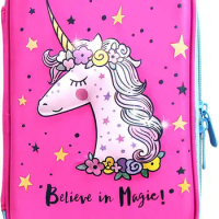 Unicorn Pencil Case for Girls 3D | Pencil Holder for Kids BPA Free | Cute Pencil Pouch Large Pencil Box | Pink Pencil Bag