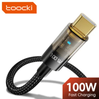 Toocki 100W USB C Cable Type C Fast Charging For Oneplus Poco F3 Xiaomi Huawei Mobile Phones USB Lightning Cable For iPhone 14