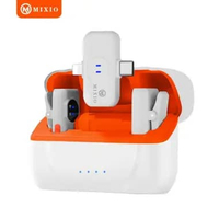 MIXIO S17Pro 2 in 1 Mic Wireless Clip on Mikrofon Lavalier HP Plug & Play dengan Kualitas Suara Terb