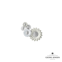 【Georg Jensen 官方旗艦店】DAISY 全耳式耳環 中 白色(純銀 耳環)