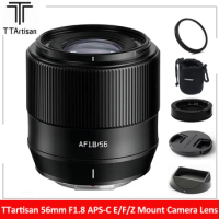 TTArtisan 56mm F1.8 Auto Fous Large Aperture Camera Lens for APS-C Sony E-mount X-Mount Z-mount Fujifilm Cameras X-A1 X-A10 X-A2