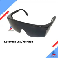 Kacamata Las / Kaca Mata Safety Gurinda Smoke Hitam