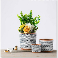 多肉陶瓷花盆北歐風格 簡約幾何圖形花盆 綠蘿花盆