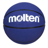 MOLTEN 8片深溝橡膠7號籃球-室外 戶外 7號球 訓練 B7C2010-B 藍白黑