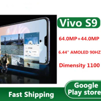 Original Vivo S9 5G Smart Phone Screen Fingerprint Face ID 64.0MP Dimensity 1100 4000mAh 33W Super Charger 6.44" 90HZ NFC OTA