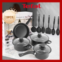Set Tefal 13 keping (kuali 22cm + 2 periuk sup dengan penutup 22cm & 18cm + kuali susu dengan penutu